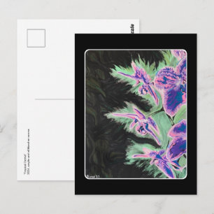 'Tropische Orchidee' Gemälde auf einer  Postkarte