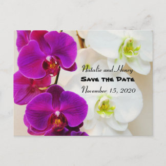 Tropische Orchideen Save the Date Ankündigungspostkarte