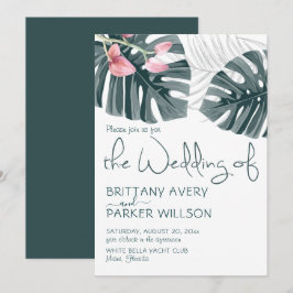 Tropische Orchideenhochzeit Einladung