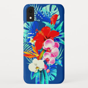Tropische Orchideenpalmen Blätter Hawaiianisch-Blü Case-Mate iPhone Hülle