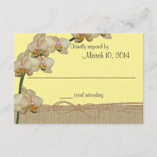 Tropische Orchideenreaktion RSVP Karte