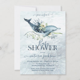 Tropische Ozean-Dolphin-Babydusche Einladung