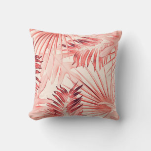 Tropische Palm-Blätter, hawaiianisches Stilmuster. Kissen