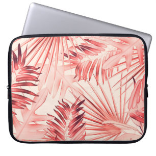 Tropische Palm-Blätter, hawaiianisches Stilmuster. Laptopschutzhülle