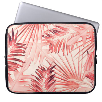 Tropische Palm-Blätter, hawaiianisches Stilmuster. Laptopschutzhülle