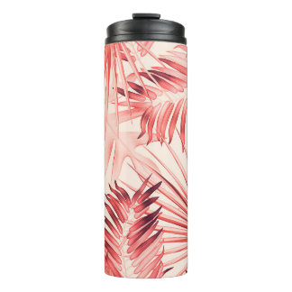 Tropische Palm-Blätter, hawaiianisches Stilmuster. Thermosbecher