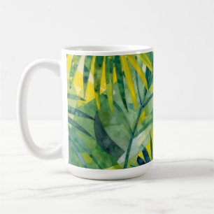 Tropische Palm Monstera Dschungelblätter Kaffeetasse