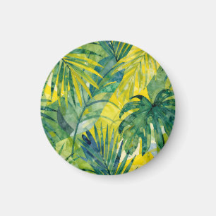 Tropische Palm Monstera Dschungelblätter Magnet