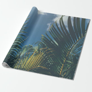 TROPISCHE PALMBLÄTTER GESCHENKPAPIER