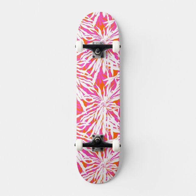 Tropische Palmblätter Skateboard (Vorderseite)