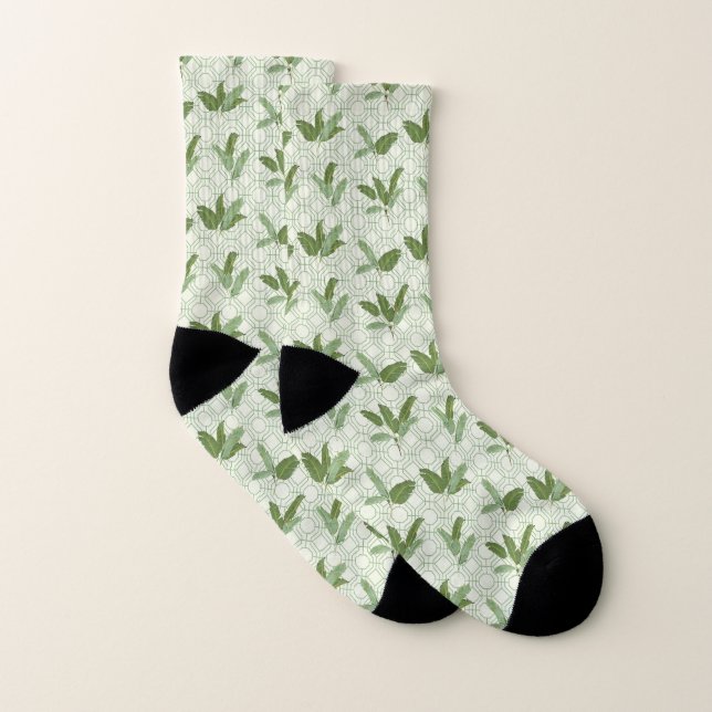 Tropische Palmblätter Socken (Paar)