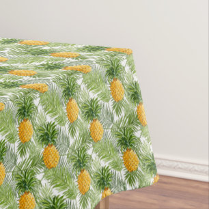 Tropische Palmblätter u. Ananas Tischdecke