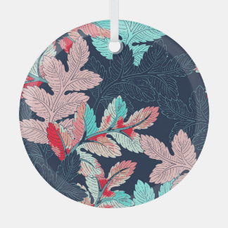 Tropische Palmblätter: Vintage-Muster Ornament Aus Glas