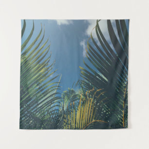 TROPISCHE PALMBLÄTTER WANDTEPPICH