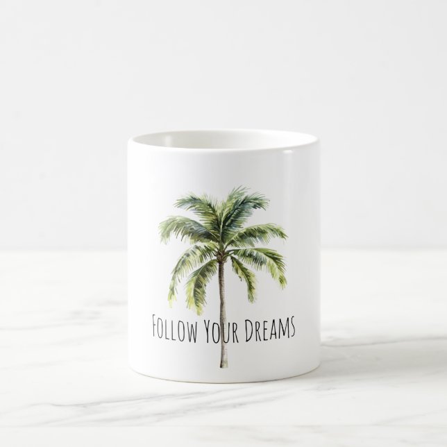Tropische Palme Kaffeetasse (Mittel)