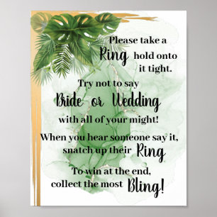 Tropische Palme - Leg es drauf an - Duschspiel-Sch Poster