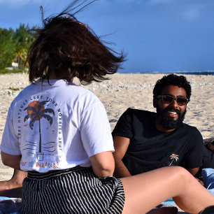 Tropische Palme Strand Vibes Sommer Sonne Retro T-Shirt