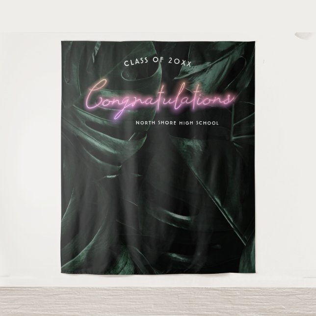 Tropische Palmen | Abschluss Foto Stand Hintergrun Wandteppich (Vorderseite)