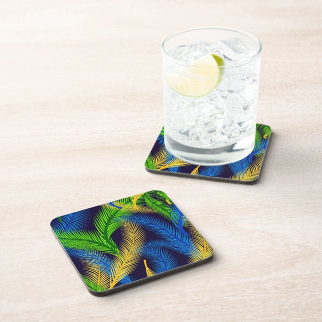 Tropische Palmen aus Kunststoff-Untersetzer Getränkeuntersetzer (Rechte Seite)