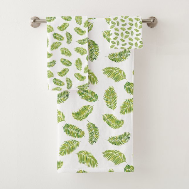 Tropische Palmen Badhandtuch Set