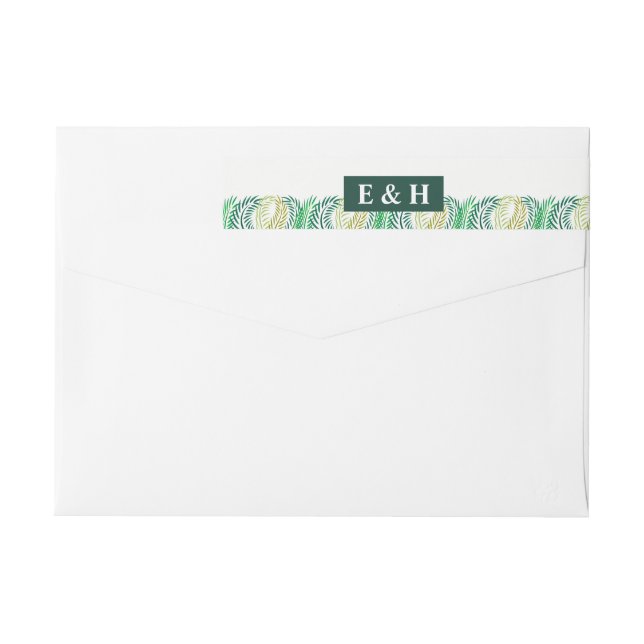 Tropische Palmen-Blätter, Hochzeiten am Strand (Rückseite)