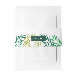 Tropische Palmen-Blätter, Hochzeiten am Strand Einladungsbanderole