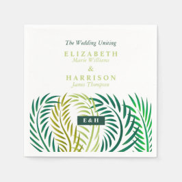 Tropische Palmen-Blätter, Hochzeiten am Strand Serviette