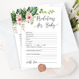 Tropische Palmen Blätter Mädchen Vorhersagen für B