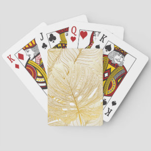 Tropische Palmen Blätter: Vintages Muster. Spielkarten