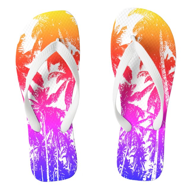 Tropische Palmen Flip Flops (Fußbett)