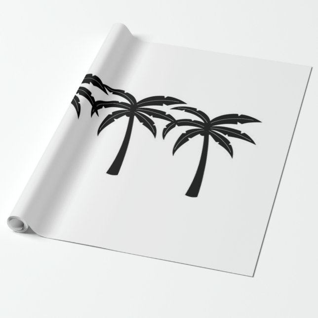 Tropische Palmen Geschenkpapier (Ungerollt)