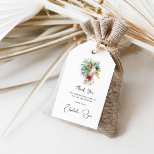 Tropische Palmen Hochzeit Danke Geschenkanhänger