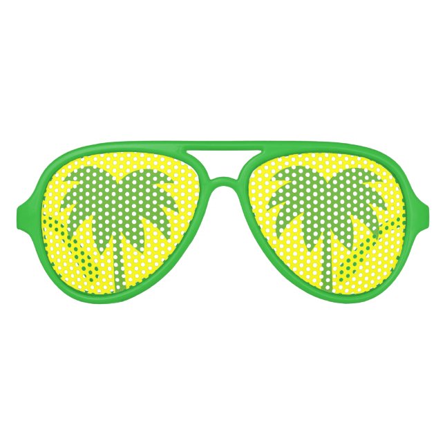 Tropische Palmen Holiday-Partyschirme Sonnenbrille (Vorderseite)