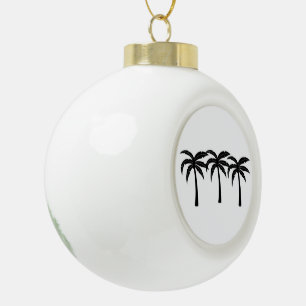 Tropische Palmen Keramik Kugel-Ornament