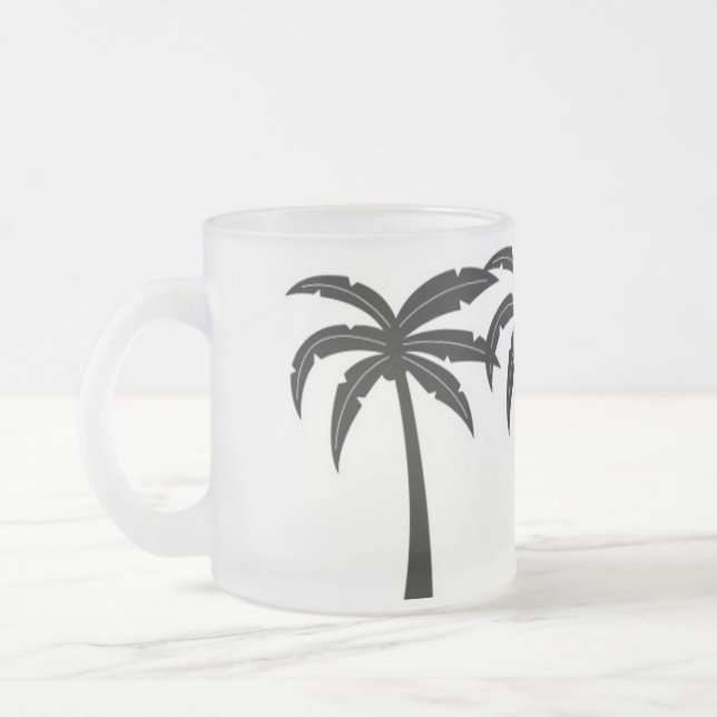 Tropische Palmen Mattglastasse (Links)