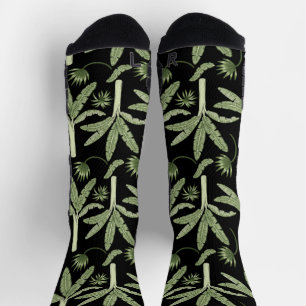 Tropische Palmen nahtlose Musterwicklungspapier Socken