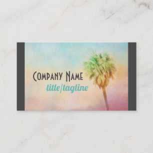 tropische Palmen Natur Kunst Aquarellgestaltung Visitenkarte
