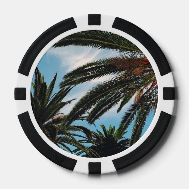 Tropische Palmen Pokerchips (Vorderseite)