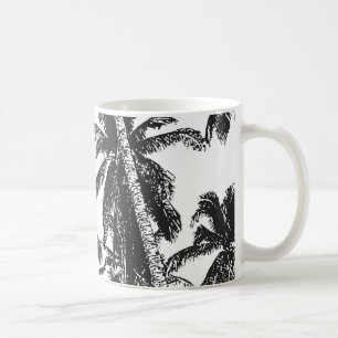 Tropische Palmen. Posterisiertes Leaf-Muster. Kaffeetasse