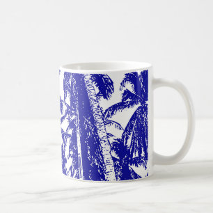 Tropische Palmen. Posterisiertes Leaf-Muster. Tasse