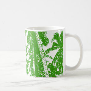 Tropische Palmen. Posterisiertes Leaf-Muster. Tasse