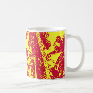 Tropische Palmen. Posterisiertes Leaf-Muster. Tasse
