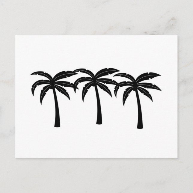 Tropische Palmen Postkarte (Vorderseite)