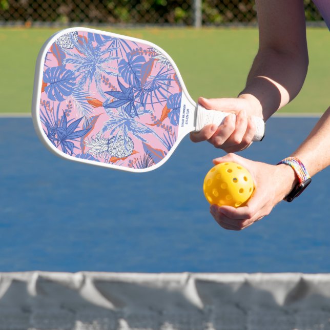 Tropische Palmen und Ananas Individuelle Name Tele Pickleball Schläger (InSitu)