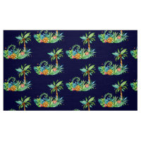 Tropische Palmen und Blumen auf der Marine