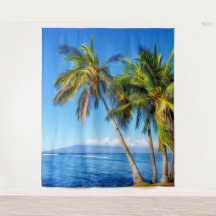 Tropische Palmen und Molokini von Maui Hawaii