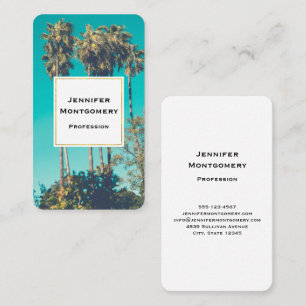 Tropische Palmen Visitenkarte