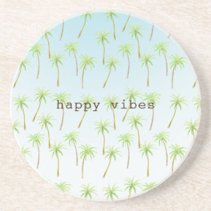 Tropische Palmen Wasserfarbe Getränkeuntersetzer