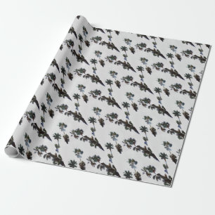 Tropische Palmen Wasserfarben Geschenkpapier
