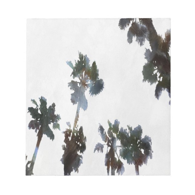 Tropische Palmen Wasserfarben Notizblock (Vorderseite)